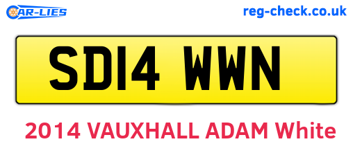 SD14WWN are the vehicle registration plates.