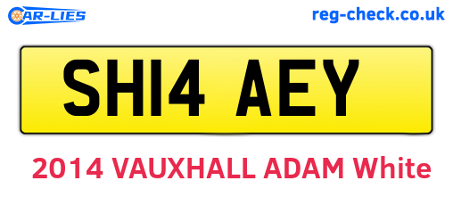 SH14AEY are the vehicle registration plates.