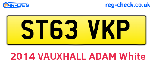 ST63VKP are the vehicle registration plates.