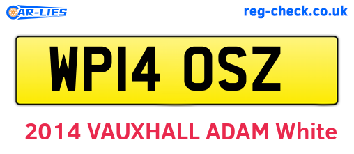 WP14OSZ are the vehicle registration plates.