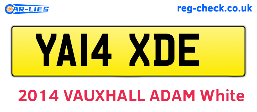 YA14XDE are the vehicle registration plates.