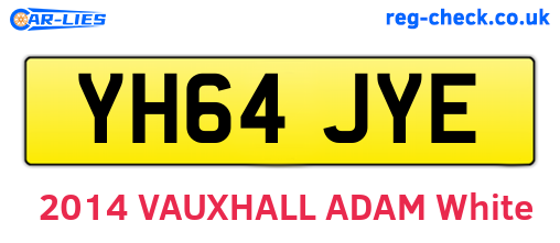 YH64JYE are the vehicle registration plates.