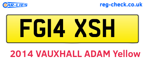FG14XSH are the vehicle registration plates.