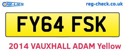 FY64FSK are the vehicle registration plates.