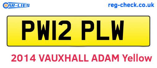 PW12PLW are the vehicle registration plates.