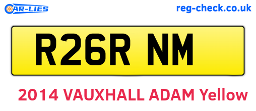 R26RNM are the vehicle registration plates.