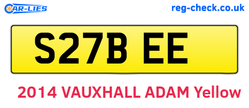 S27BEE are the vehicle registration plates.