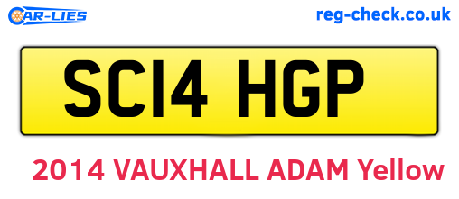 SC14HGP are the vehicle registration plates.