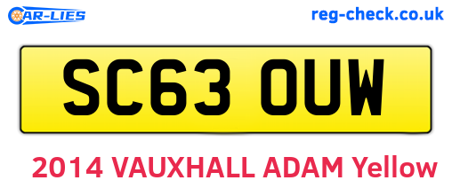 SC63OUW are the vehicle registration plates.