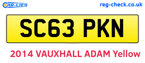 SC63PKN are the vehicle registration plates.