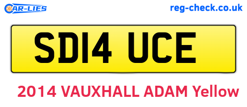 SD14UCE are the vehicle registration plates.