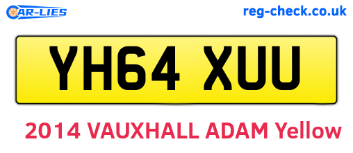 YH64XUU are the vehicle registration plates.
