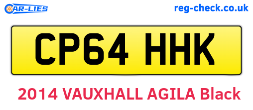 CP64HHK are the vehicle registration plates.