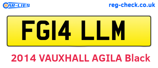 FG14LLM are the vehicle registration plates.