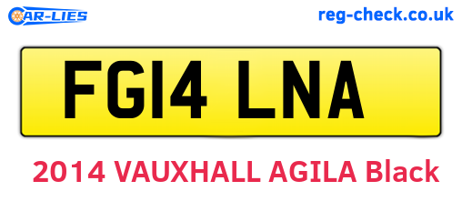 FG14LNA are the vehicle registration plates.