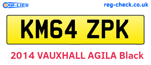 KM64ZPK are the vehicle registration plates.