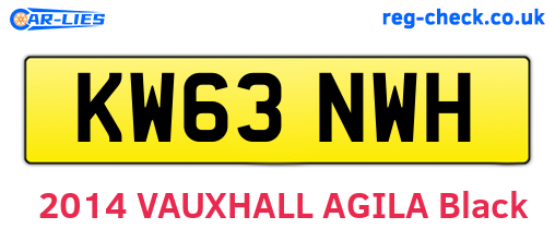 KW63NWH are the vehicle registration plates.