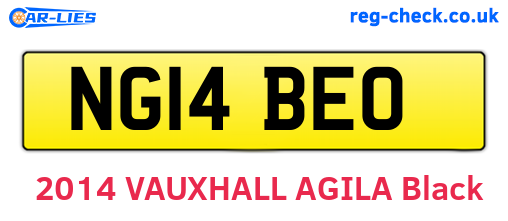 NG14BEO are the vehicle registration plates.