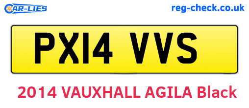 PX14VVS are the vehicle registration plates.