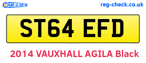 ST64EFD are the vehicle registration plates.