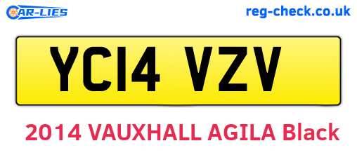 YC14VZV are the vehicle registration plates.