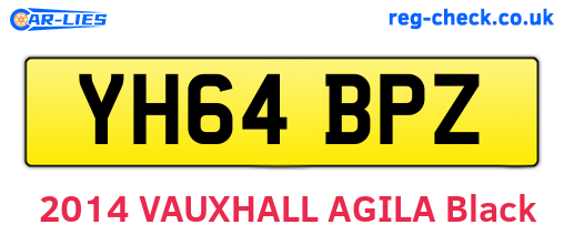 YH64BPZ are the vehicle registration plates.