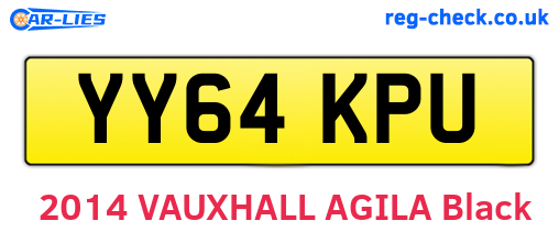 YY64KPU are the vehicle registration plates.