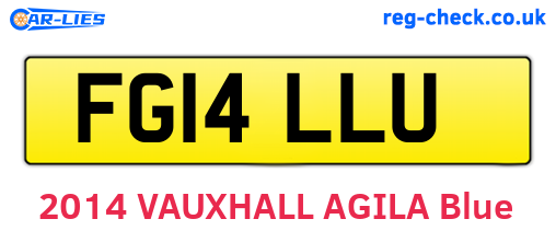 FG14LLU are the vehicle registration plates.
