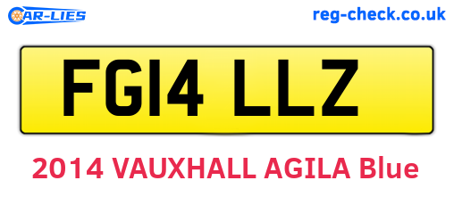 FG14LLZ are the vehicle registration plates.