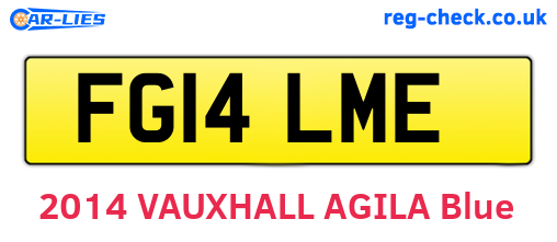 FG14LME are the vehicle registration plates.