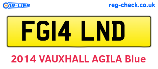 FG14LND are the vehicle registration plates.