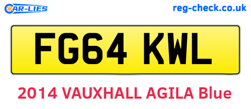 FG64KWL are the vehicle registration plates.