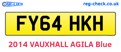 FY64HKH are the vehicle registration plates.