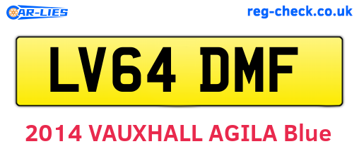 LV64DMF are the vehicle registration plates.