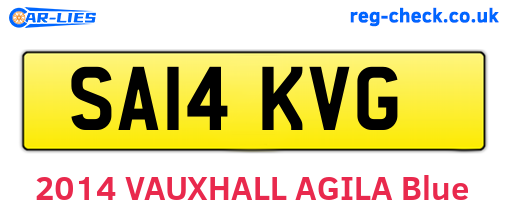 SA14KVG are the vehicle registration plates.