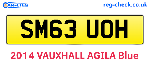 SM63UOH are the vehicle registration plates.