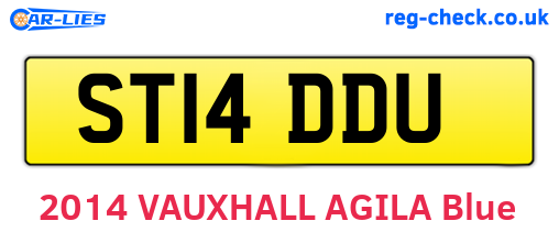 ST14DDU are the vehicle registration plates.