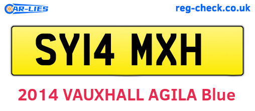 SY14MXH are the vehicle registration plates.
