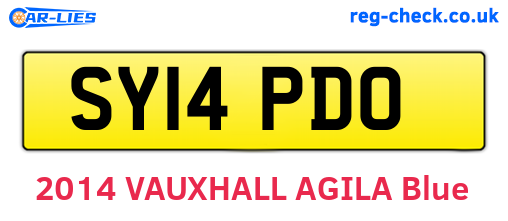 SY14PDO are the vehicle registration plates.