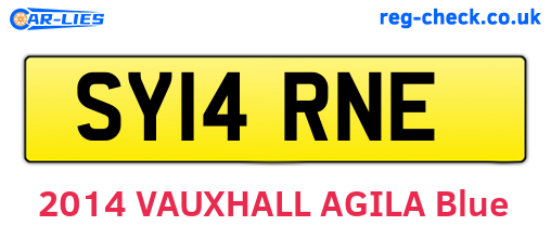 SY14RNE are the vehicle registration plates.