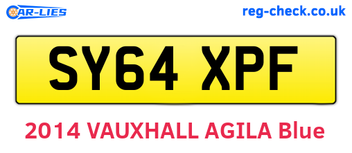 SY64XPF are the vehicle registration plates.