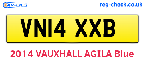 VN14XXB are the vehicle registration plates.