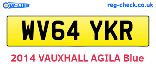 WV64YKR are the vehicle registration plates.