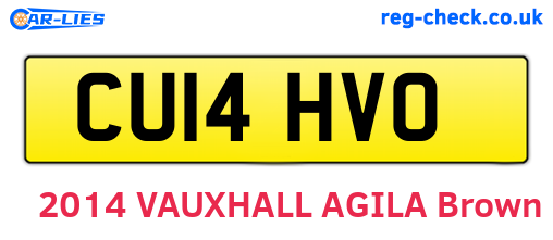 CU14HVO are the vehicle registration plates.