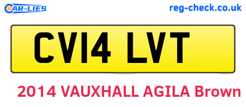 CV14LVT are the vehicle registration plates.