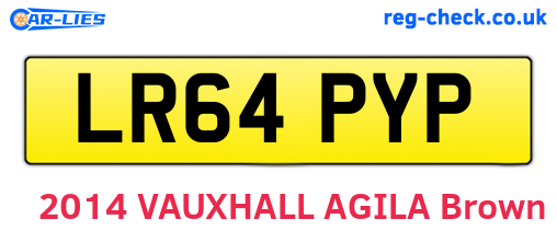LR64PYP are the vehicle registration plates.
