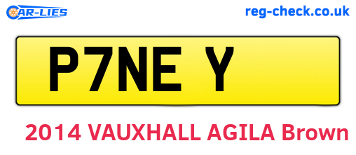 P7NEY are the vehicle registration plates.