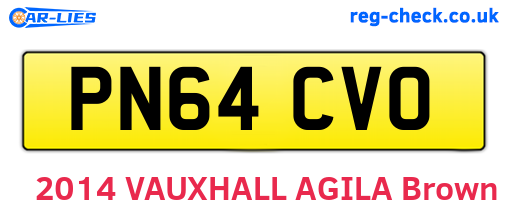 PN64CVO are the vehicle registration plates.