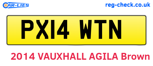 PX14WTN are the vehicle registration plates.