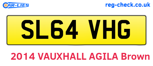 SL64VHG are the vehicle registration plates.